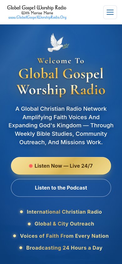 Global Gospel Worship Radio website