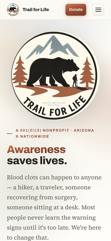 Trail for Life website