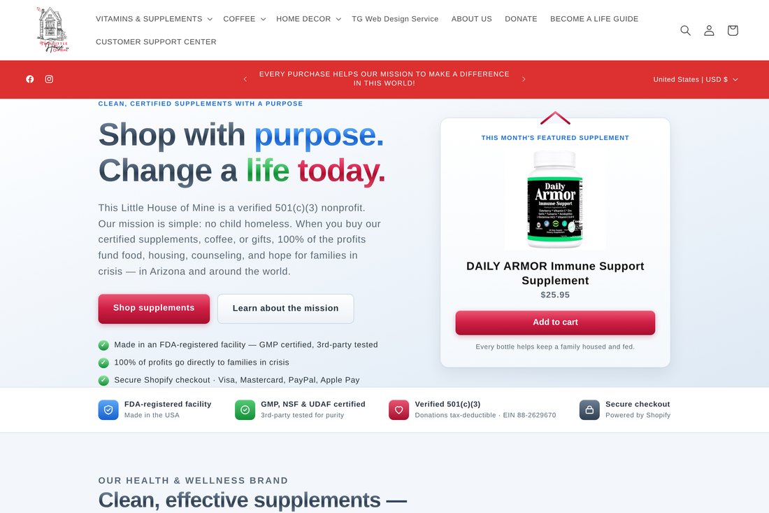 This Little House of Mine store website
