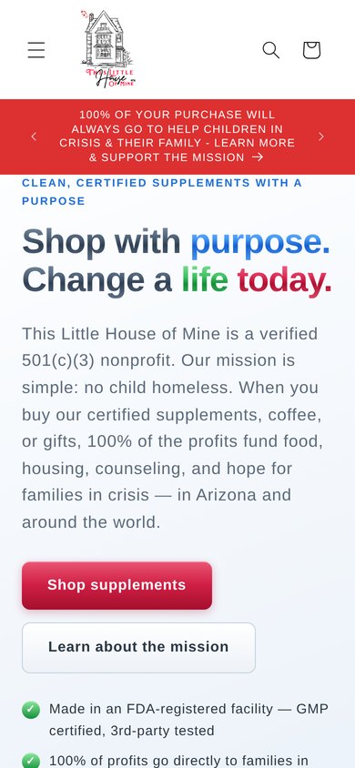 This Little House of Mine store website